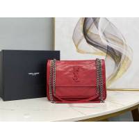 YSL专柜款女包 聖羅蘭經典款niki油蠟皮包包 YSL肩背斜挎包 498894  jjh1028