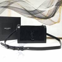 YSL专柜款女包 聖羅蘭經典款絨面牛皮革翻蓋包包 YSL肩背斜挎包 568908  jjh1055