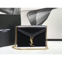 YSL专柜款女包 聖羅蘭經典款CASSANDRA絨面革牛皮鏈條包 YSL肩背斜挎包 532750  jjh1056