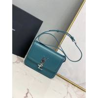 YSL专柜款女包 聖羅蘭經典款MONOGRAM金屬旋扣小號郵差包 YSL肩背斜挎包 634306  jjh1080