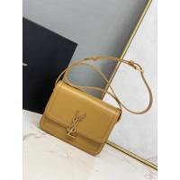 YSL专柜款女包 聖羅蘭經典款MONOGRAM金屬旋扣小號郵差包 YSL肩背斜挎包 634306  jjh1082