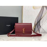 YSL专柜款女包 聖羅蘭經典款MONOGRAM金屬旋扣大號郵差包 YSL肩背斜挎包 634305  jjh1083