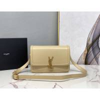 YSL专柜款女包 聖羅蘭經典款MONOGRAM金屬旋扣大號郵差包 YSL肩背斜挎包 634305  jjh1085