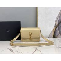 YSL专柜款女包 聖羅蘭經典款MONOGRAM金屬旋扣小號郵差包 YSL肩背斜挎包 634306  jjh1086