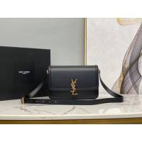YSL专柜款女包 聖羅蘭經典款MONOGRAM金屬旋扣大號郵差包 YSL肩背斜挎包 634305  jjh1087