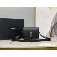 YSL专柜款女包 聖羅蘭經典款MONOGRAM金屬旋扣小號郵差包 YSL肩背斜挎包 634306  jjh1088
