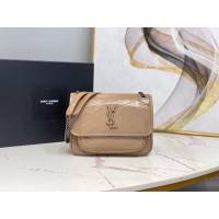 YSL专柜款女包 聖羅蘭經典款Niki油蠟抓皺牛皮包包 YSL肩背斜挎包 533037  jjh1091