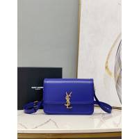YSL专柜款女包 聖羅蘭經典款MONOGRAM金屬旋扣大號郵差包 YSL肩背斜挎包 634305  jjh1110