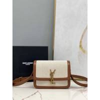 YSL专柜款女包 聖羅蘭經典款MONOGRAM金屬旋扣郵差包 YSL肩背斜挎包 634305  jjh1111