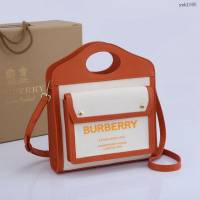 Burberry專門店新款小號撲克包 巴寶莉帆布托特包手提肩背女包 yxb1095