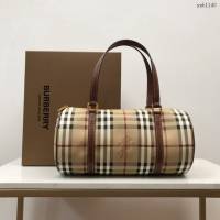 Burberry專門店新款波士頓枕頭包 巴寶莉最經典系列中古戰馬手提女包 yxb1140