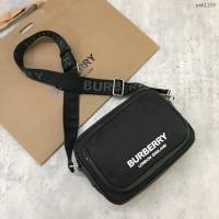 Burberry專門店新款男女斜背包 巴寶莉品牌徽標印花相機包 yxb1159