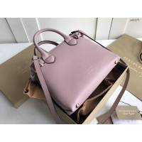 Burberry專門店新款小號粉色托特包 巴寶莉粒面小牛皮手提女包 yxb1171
