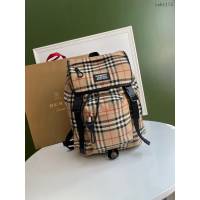Burberry專門店新款雙肩包 巴寶莉Vintag復古格紋尼龍男士後背包 yxb1173