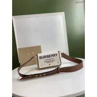 Burberry專門店新款棉質白色帆布包 巴寶莉女款單肩斜挎包 yxb1197