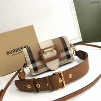 Burberry專門店新款搭扣包 巴寶莉精紡House格紋單肩斜挎女包 yxb1204