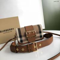 Burberry專門店新款搭扣包 巴寶莉精紡House格紋單肩斜挎女包 yxb1205