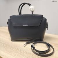 Burberry專門店新款光滑皮革手提包 巴寶莉格紋拼皮肩背手拎女包 yxb1302