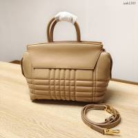 Burberry專門店新款小羊皮手提包 巴寶莉手拎肩背全皮女包 yxb1303