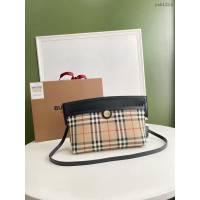 Burberry專門店新款Vintage復古格紋賽爾迪手袋 巴寶莉斜背手拿包款 yxb1314