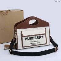 Burberry專門店新款大號37cm撲克包拉鏈 巴寶莉手提肩背斜挎女包 yxb1329