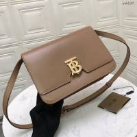 Burberry專門店新款中號TB專屬標識皮革鎖扣包 巴寶莉經典爆款皮革單肩斜背女包 yxb1367