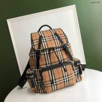 Burberry專門店新款大號Vintage復古格紋軍旅背包 巴寶莉男士女士後背包 yxb1390