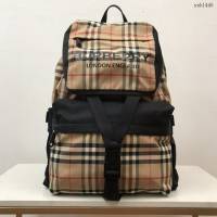Burberry專門店新款實用型雙肩包 巴寶莉Vintage復古格紋尼龍男士雙肩包 yxb1446