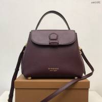 Burberry專門店新款托特包 巴寶莉粒紋皮革手提肩背女包 yxb1492