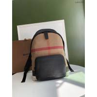 Burberry專門店新款Canvas格紋雙肩包 巴寶莉男士雙肩背包 yxb1510