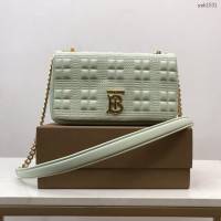 Burberry專門店新款羊皮小號TB蘿拉包 巴寶莉絎縫品牌格紋鏈條單肩挎背女包 yxb1531