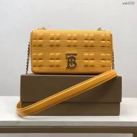 Burberry專門店新款羊皮小號TB蘿拉包 巴寶莉絎縫品牌格紋鏈條單肩挎背女包 yxb1532