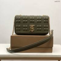 Burberry專門店新款羊皮小號TB蘿拉包 巴寶莉絎縫品牌格紋鏈條單肩挎背女包 yxb1533