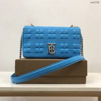Burberry專門店新款羊皮小號TB蘿拉包 巴寶莉絎縫品牌格紋鏈條單肩挎背女包 yxb1534