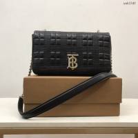 Burberry專門店新款羊皮小號TB蘿拉包 巴寶莉絎縫品牌格紋鏈條單肩挎背女包 yxb1540