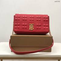 Burberry專門店新款羊皮小號TB蘿拉包 巴寶莉絎縫品牌格紋鏈條單肩挎背女包 yxb1542