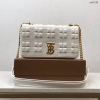 Burberry專門店新款羊皮小號TB蘿拉包 巴寶莉絎縫品牌格紋鏈條單肩挎背女包 yxb1544