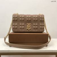 Burberry專門店新款羊皮小號TB蘿拉包 巴寶莉絎縫品牌格紋鏈條單肩挎背女包 yxb1545