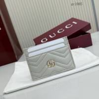 Gucci專櫃2026新款絎縫V型納帕羊皮革卡包 古馳Marmont女士卡套名片夾 443127  gc1005