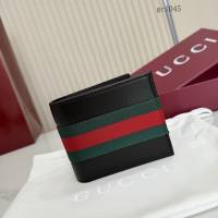Gucci專櫃2026新款全皮對折錢包 古馳經典織帶男士短款錢夾 867269  gc1045
