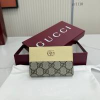 Gucci專櫃2026新款拼接女士拉鏈錢包 古馳Marmont系列按扣拼色錢夾卡夾 772328  gc1110