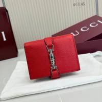 Gucci專櫃2026新款鎖扣對折錢夾 古馳Jackie1961系列女士全皮按扣錢包 867166  gc1145