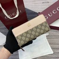 Gucci專櫃拼接全拉鏈錢包零錢包 古馳Marmont系列拼色女士長款錢包 456117  gc1156