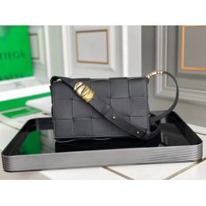 Bottega veneta高端女包 KF0017荔枝紋 寶緹嘉CASSETTE新款荔枝紋牛皮女包 BV經典款單肩斜挎包  gxz1276