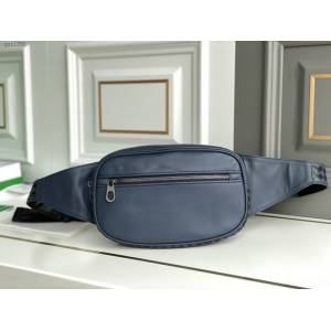 Bottega veneta高端男包 98025 寶緹嘉專櫃款腰包 BV經典款胎牛皮手工編織男士腰包挎包  gxz1356