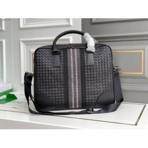 Bottega veneta高端男包 98052 寶緹嘉手工編織原廠進口胎牛皮男士手袋 BV經典款男士手提公事包  gxz1371