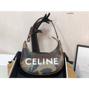 Celine專櫃2023新款復古腋下包 193952 賽琳AVA迷彩帆布手袋 sldj2250