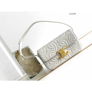 Celine專櫃2023新款Triomphe Shoulder Bag 賽琳最新款羊皮絎縫限定凱旋門腋下包 sldj2406