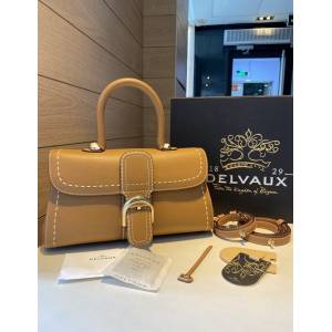 Delvaux經典款系列brillant德爾沃專櫃togo皮手縫蠟線大號手提肩背女包 bxs1038