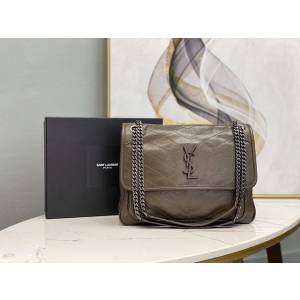 YSL专柜款女包 聖羅蘭經典款niki油蠟皮包包 YSL肩背斜挎包 498883  jjh1015